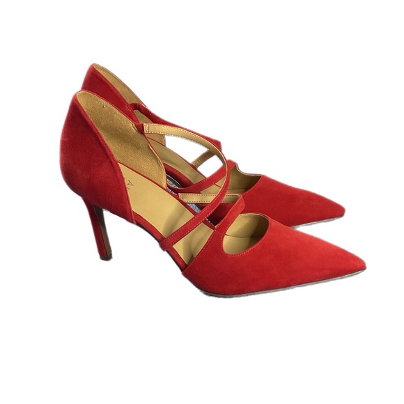 Naturalizer Shoes - Naturelizer Arielle 10M Blaze Red Heels Sleek Minimalist Design